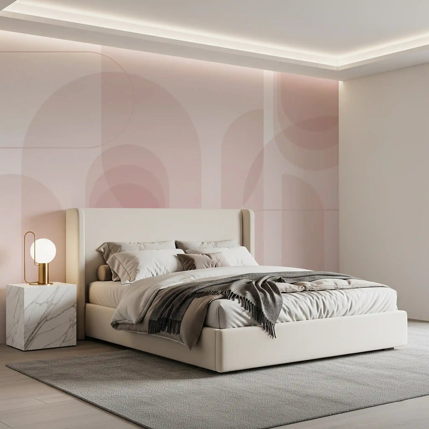 Blush Arc Flow Wall Mural