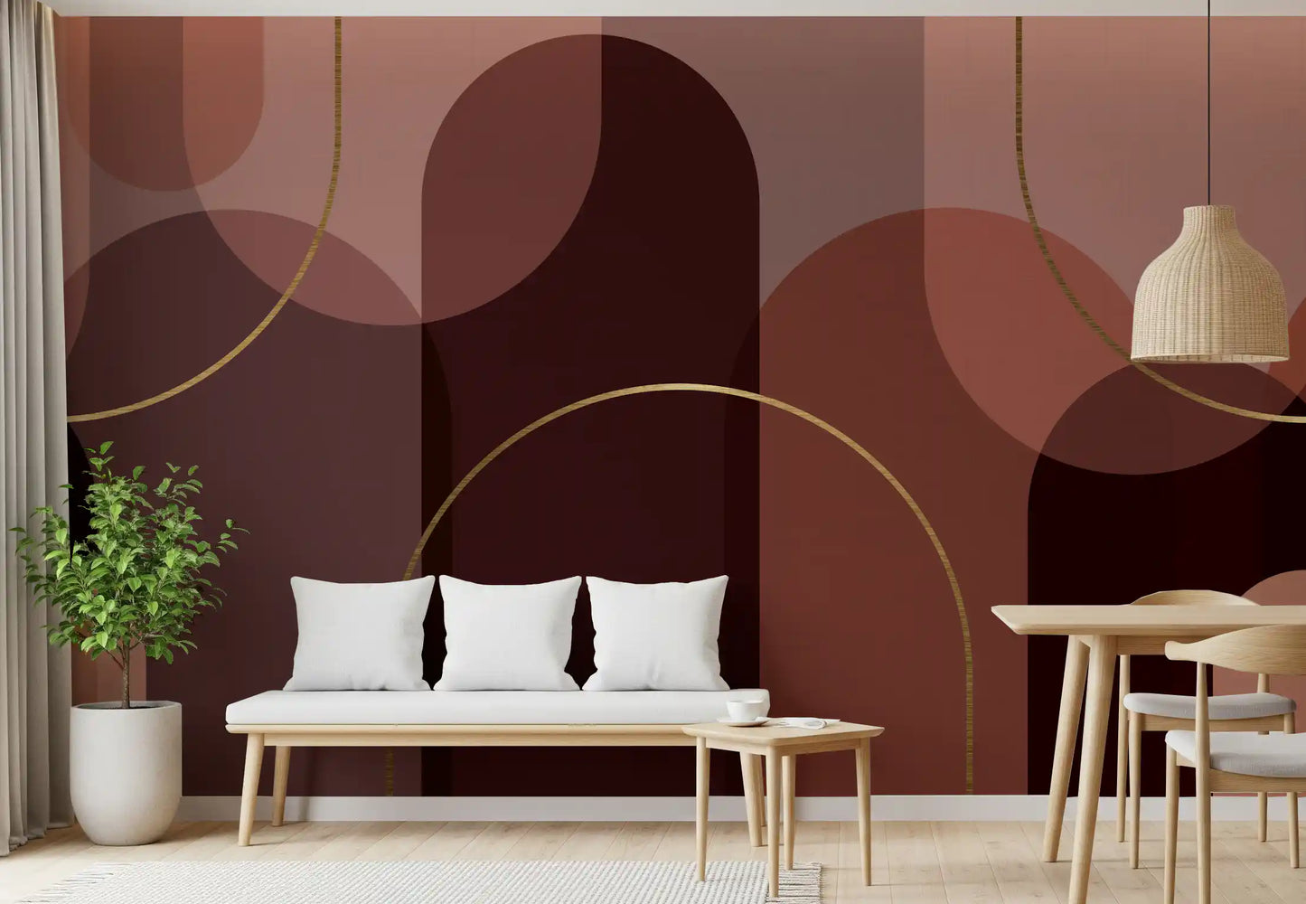 Golden Arc Serenity Wall Mural