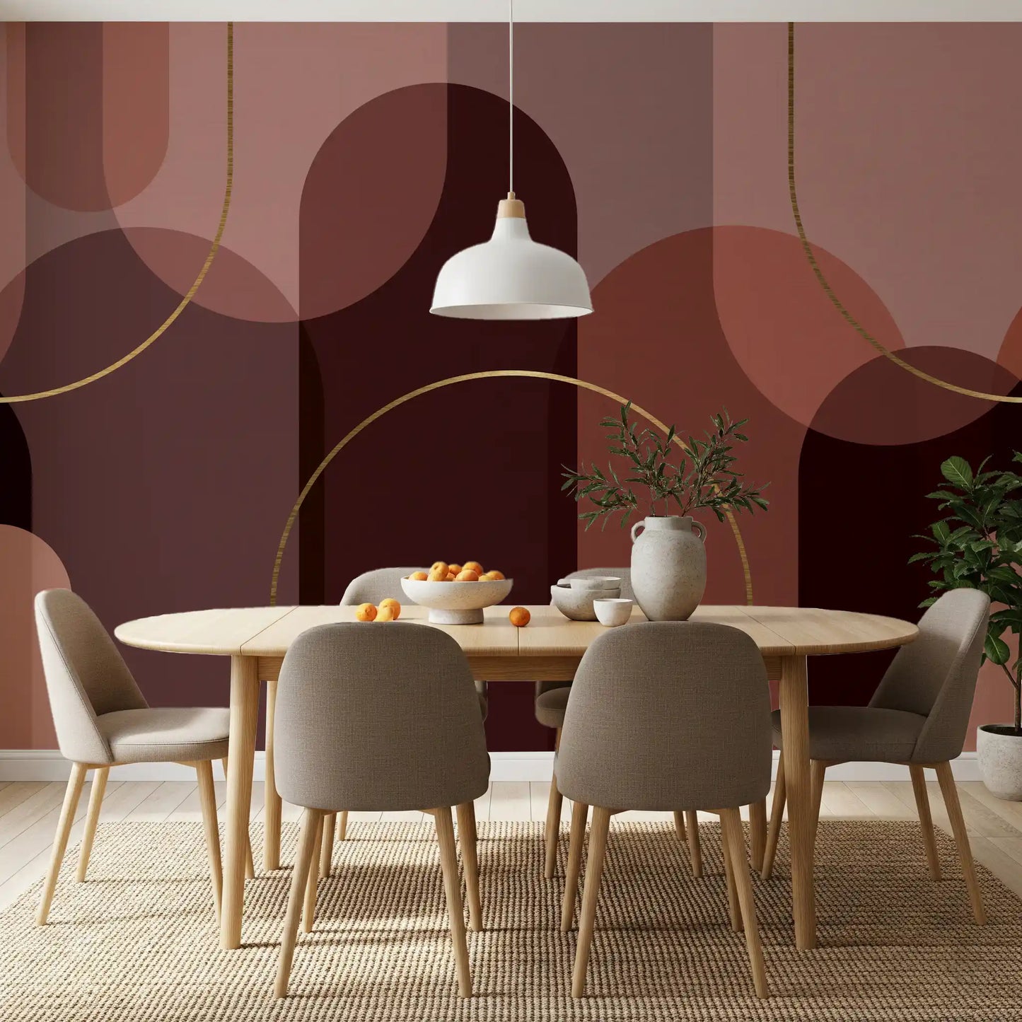 Golden Arc Serenity Wall Mural