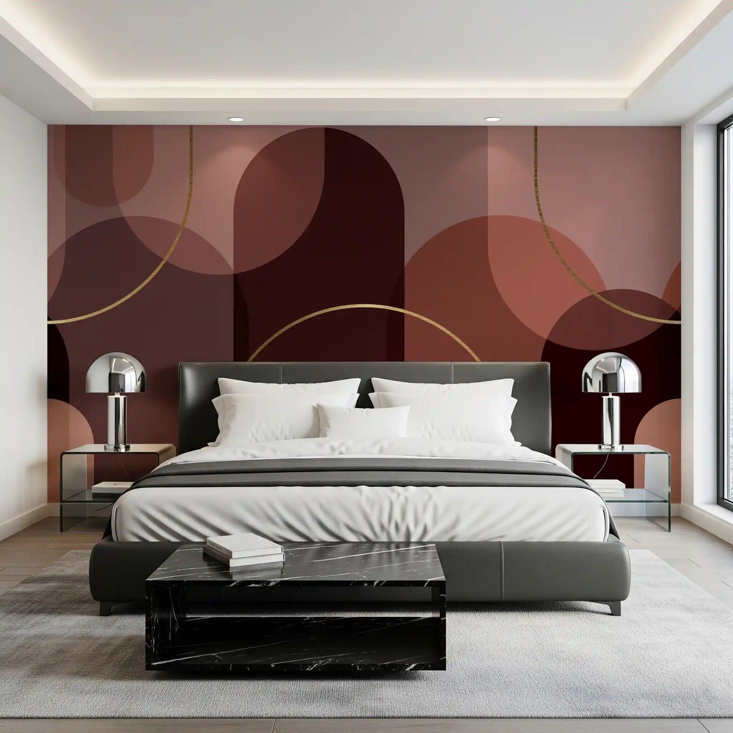 Golden Arc Serenity Wall Mural
