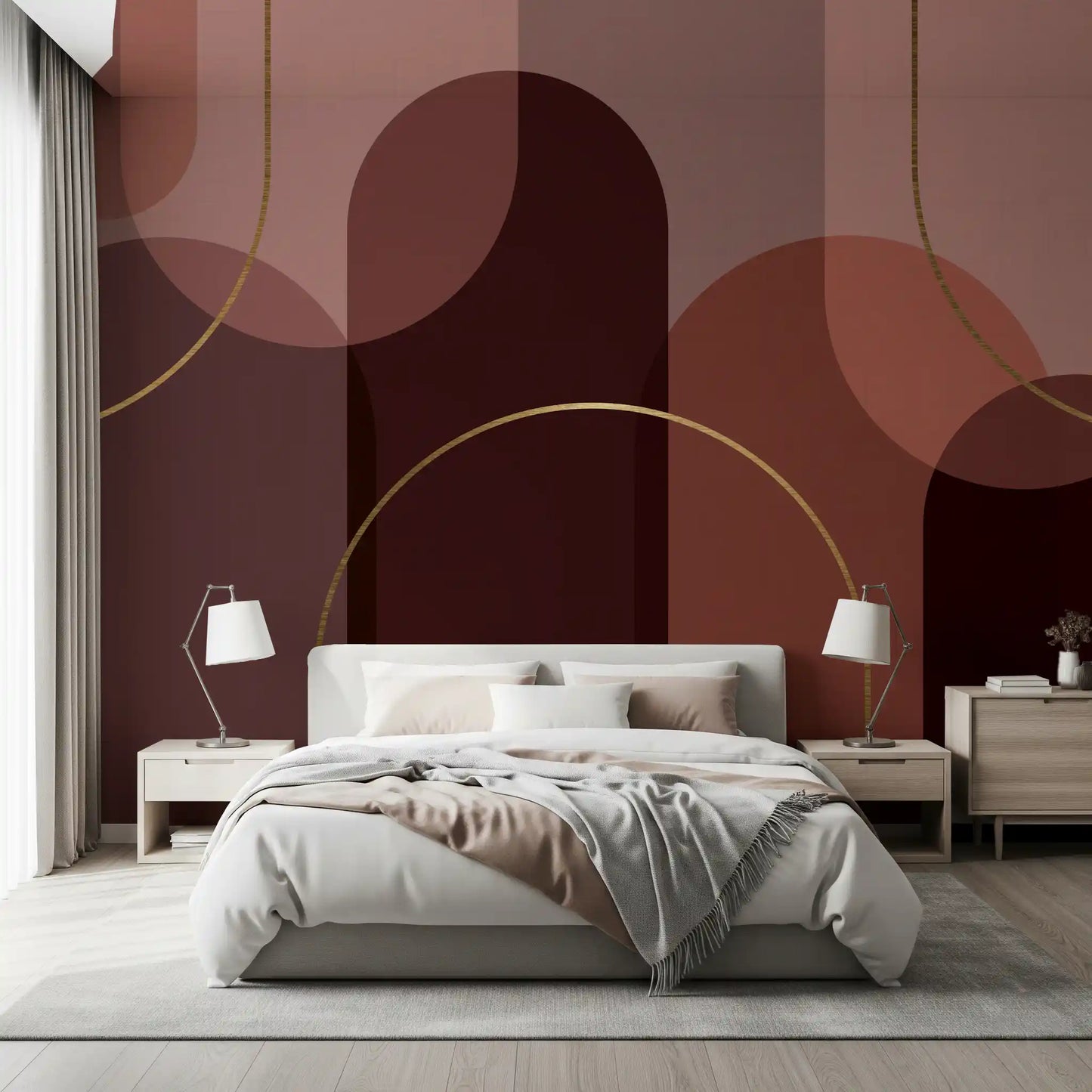 Golden Arc Serenity Wall Mural
