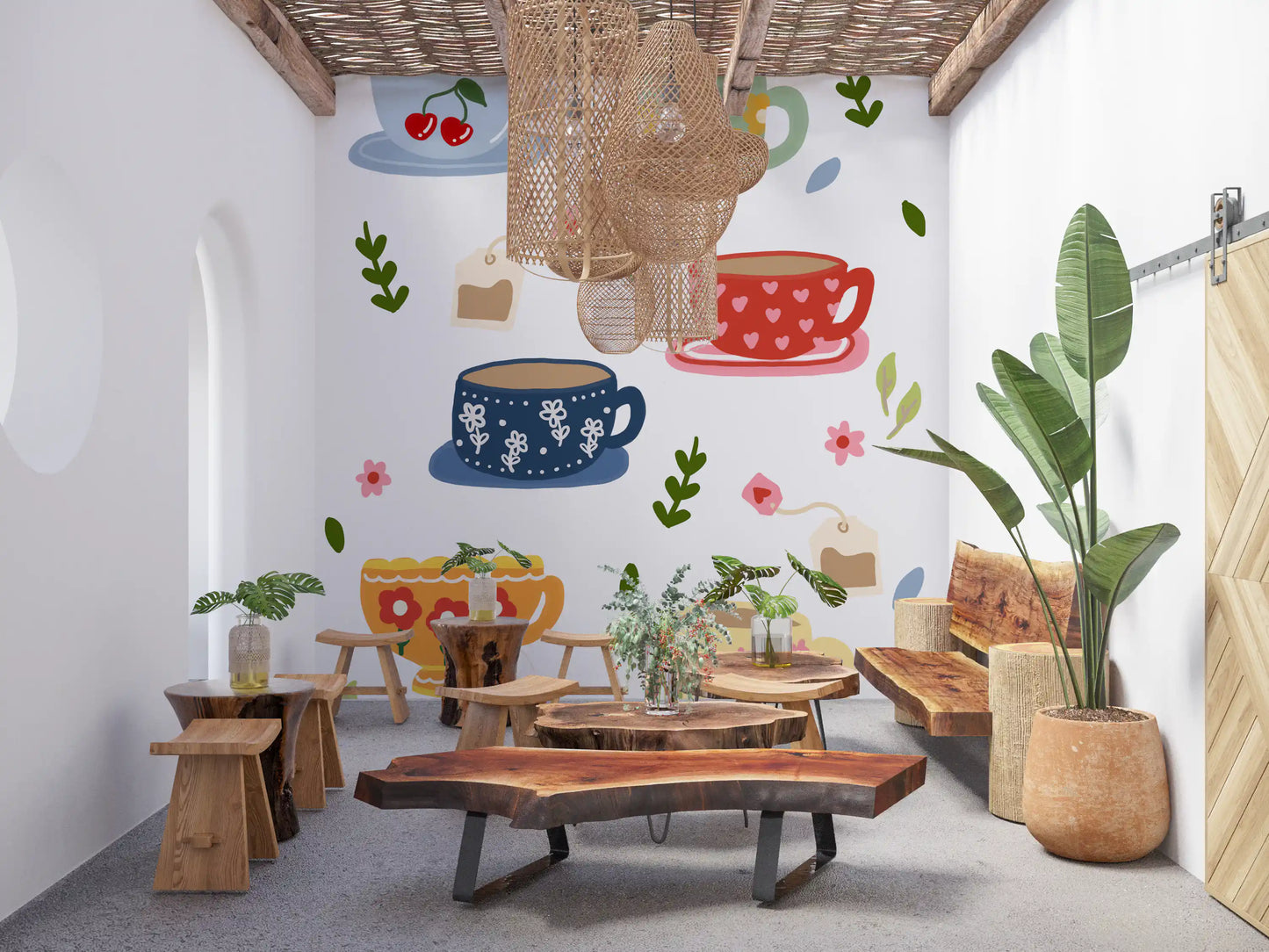 Teatime Wall Mural