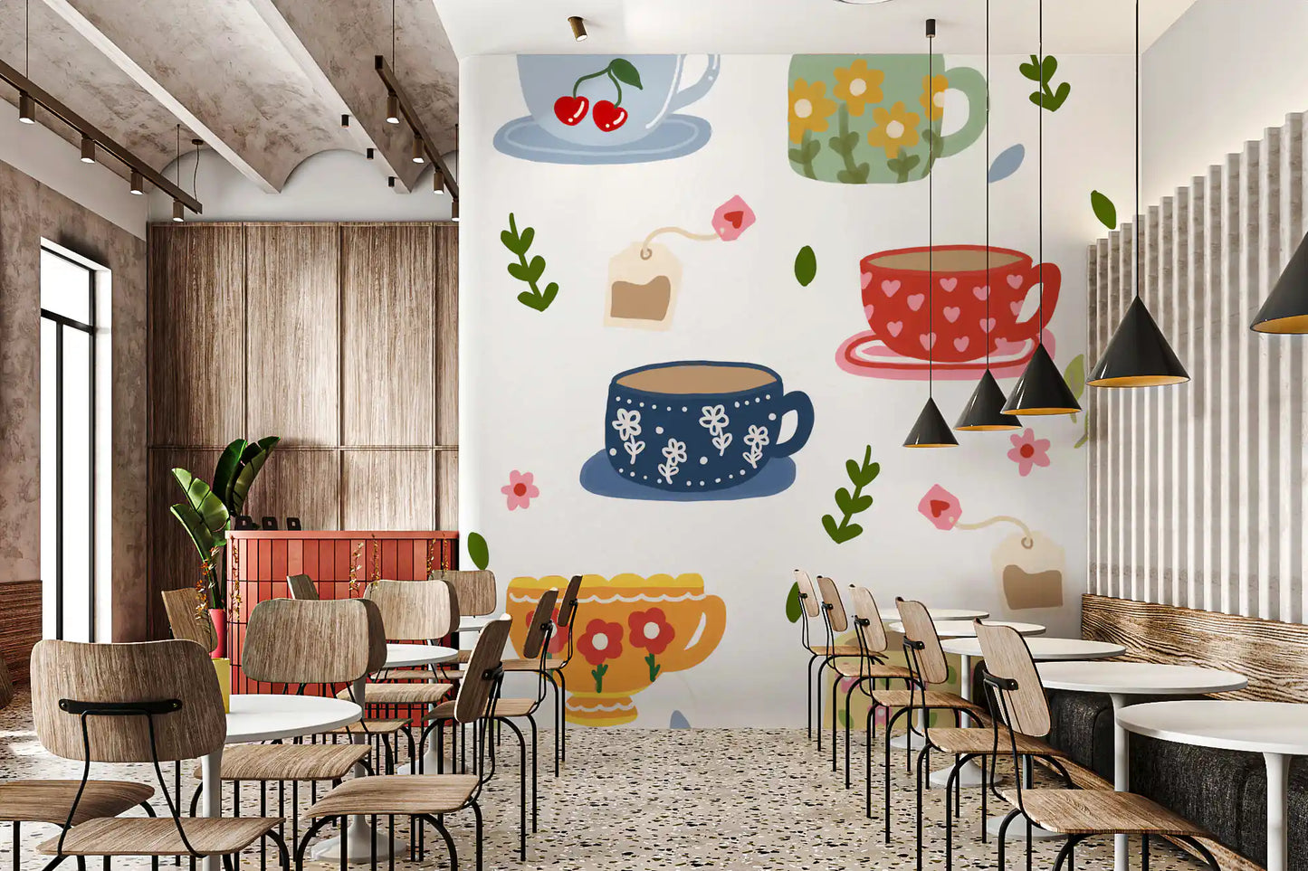 Teatime Wall Mural
