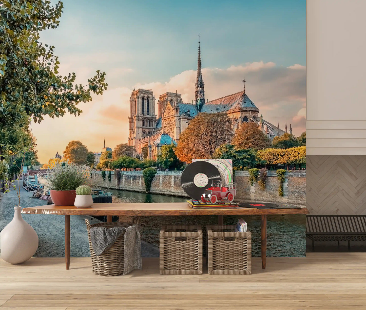 Seine Reverie at Sunset Wall Mural