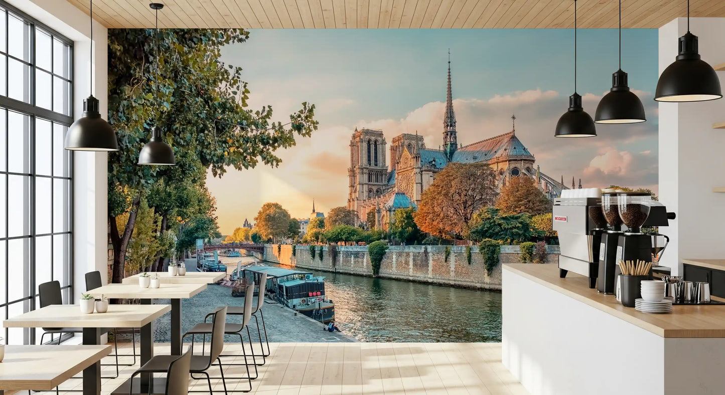 Seine Reverie at Sunset Wall Mural