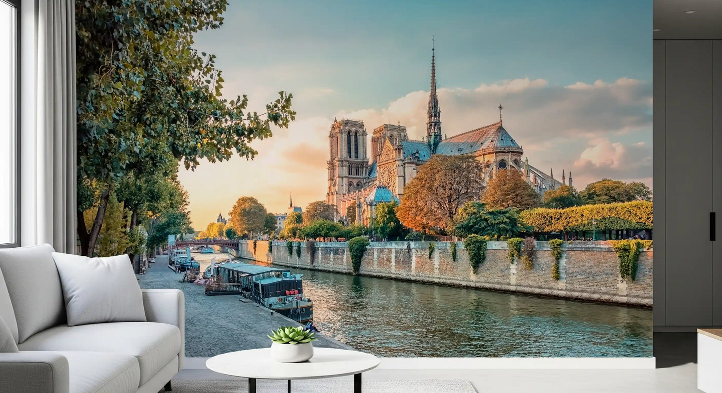 Seine Reverie at Sunset Wall Mural