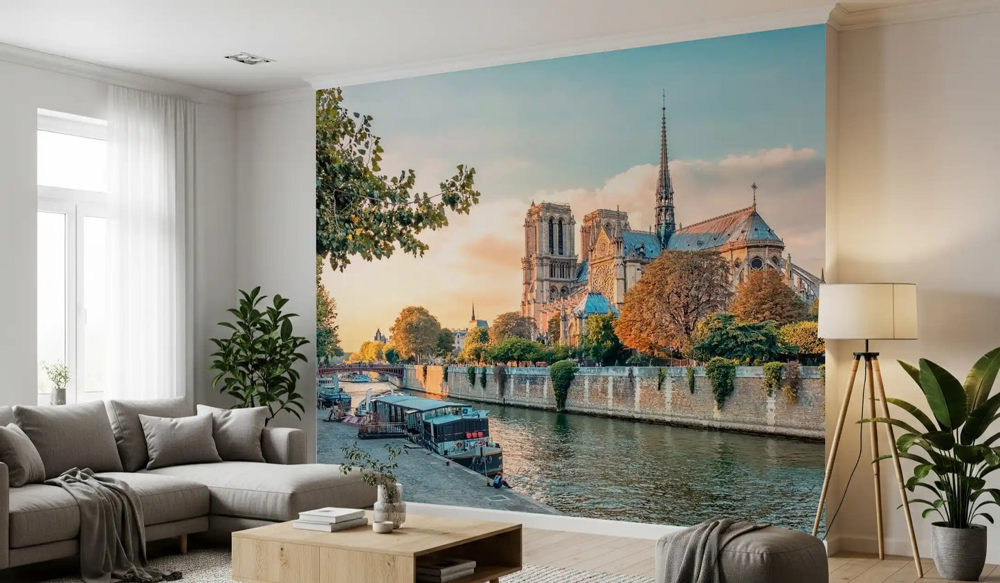 Seine Reverie at Sunset Wall Mural