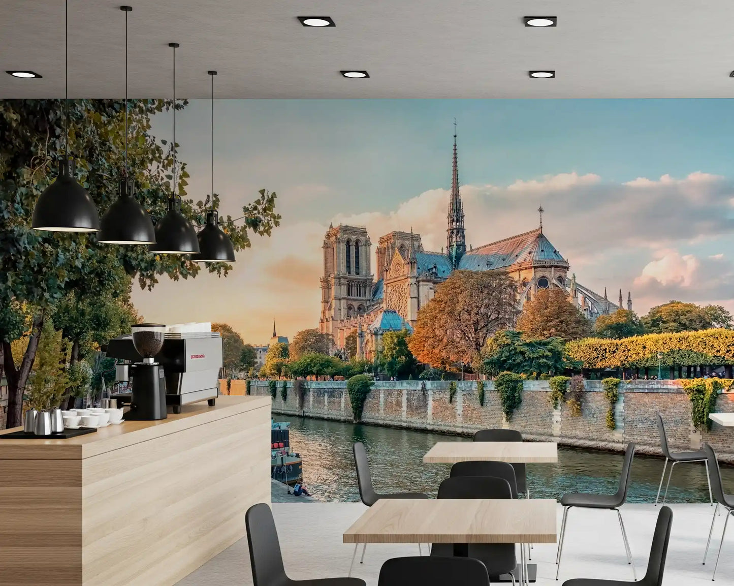 Seine Reverie at Sunset Wall Mural