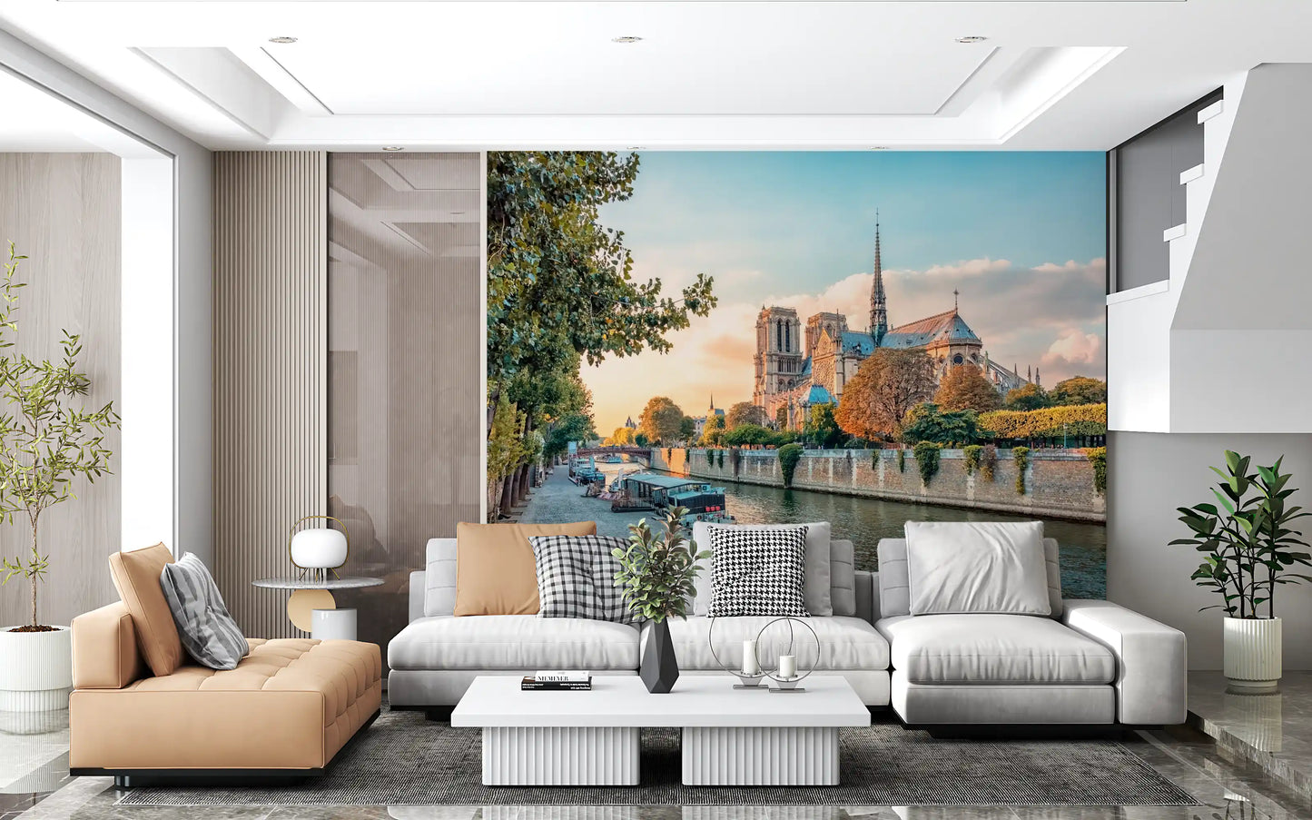 Seine Reverie at Sunset Wall Mural