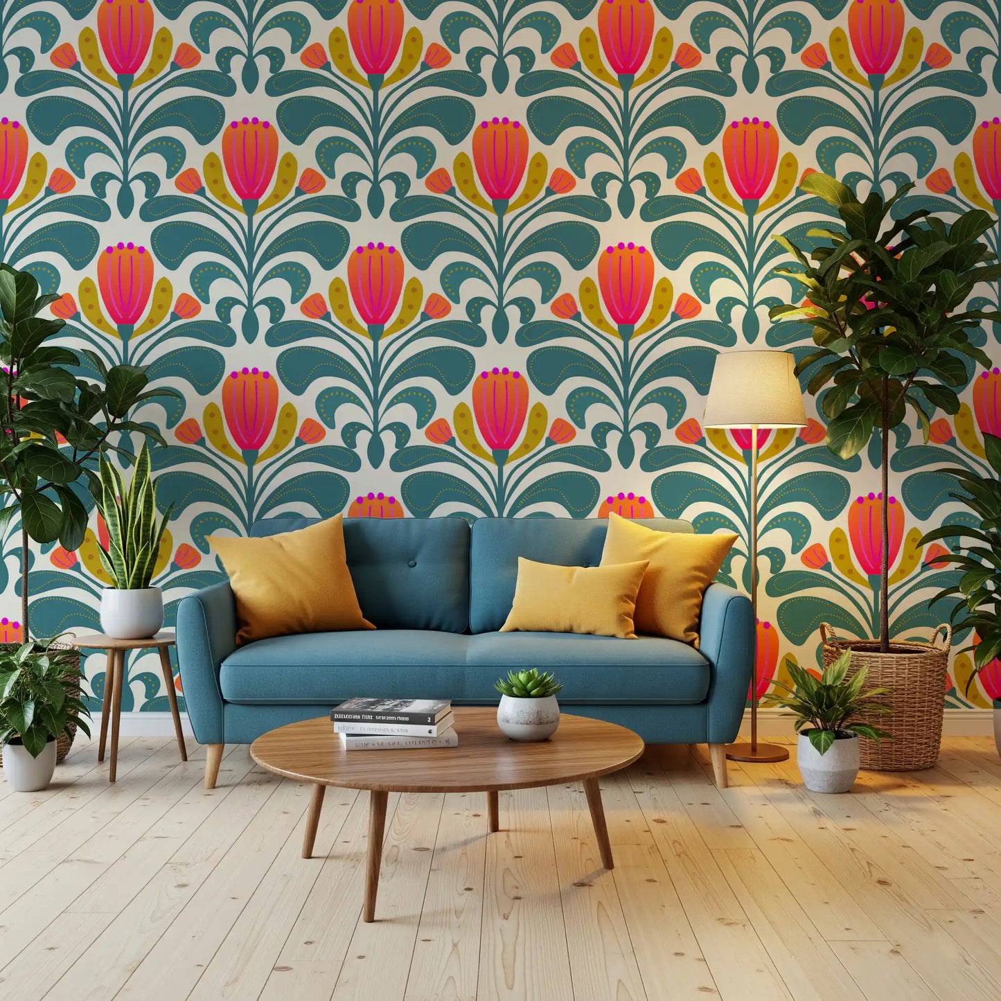 Bold Botanical Tapestry Wallpaper⁠
