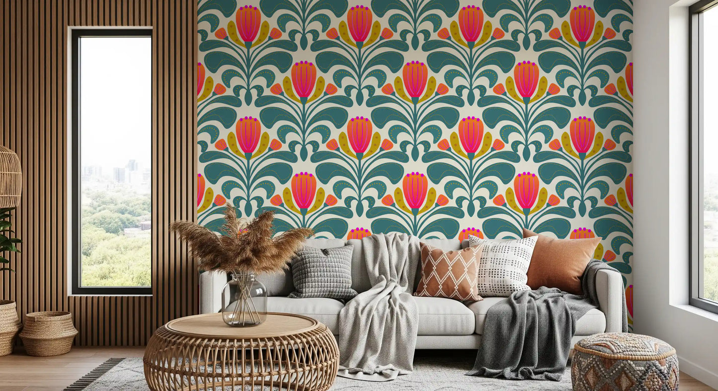 Bold Botanical Tapestry Wallpaper⁠