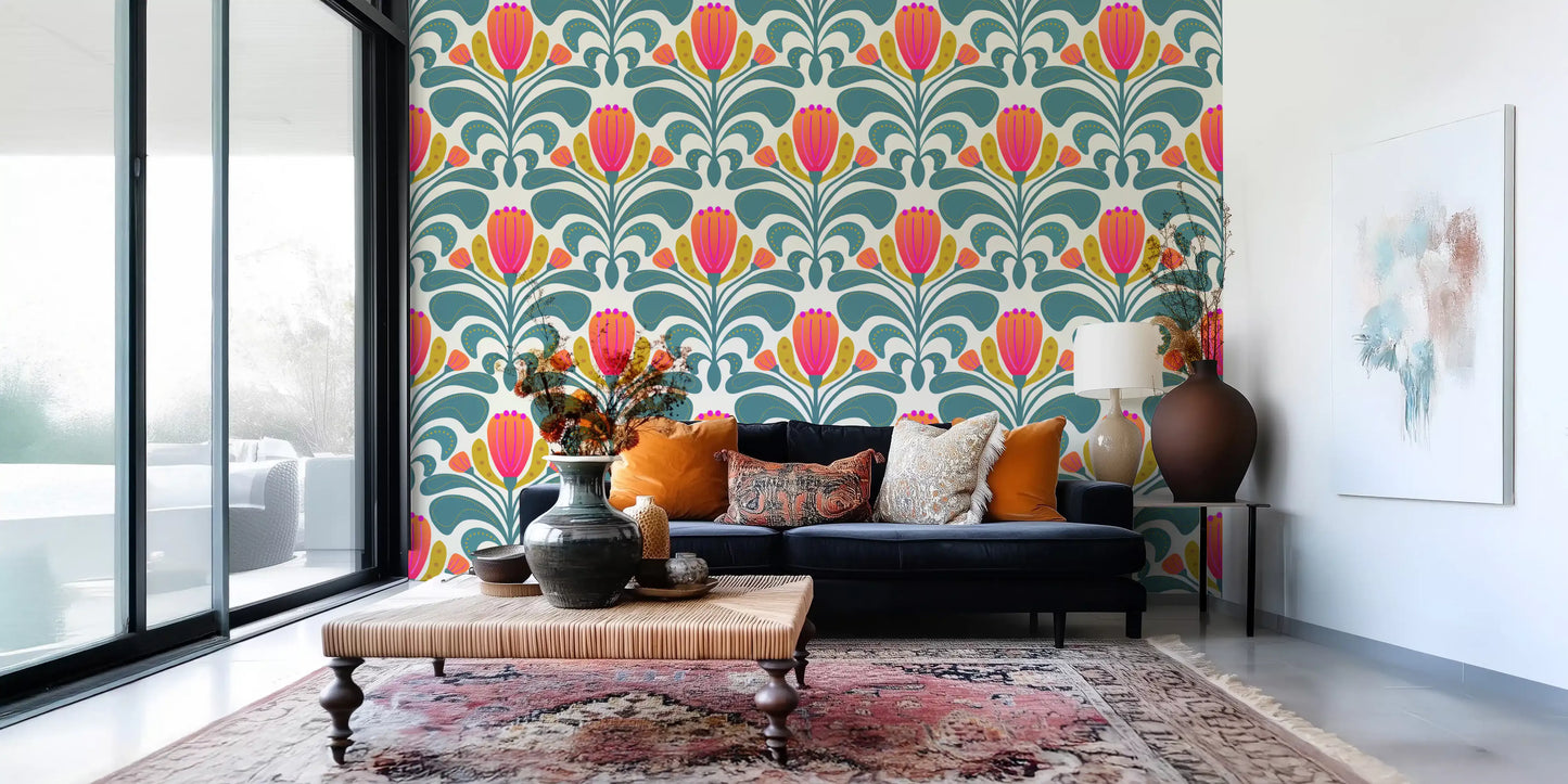 Bold Botanical Tapestry Wallpaper⁠