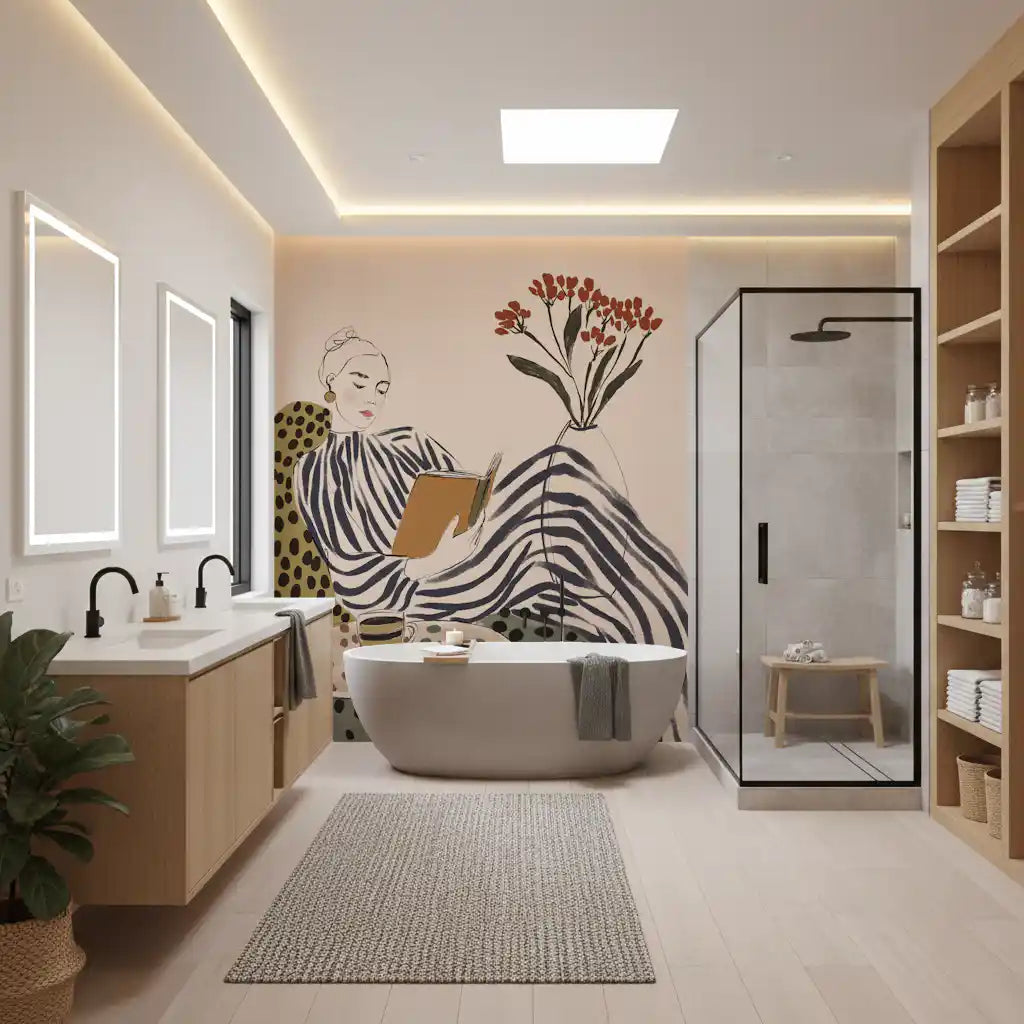 Stripes & Stories (Between Chapters) Wall Mural