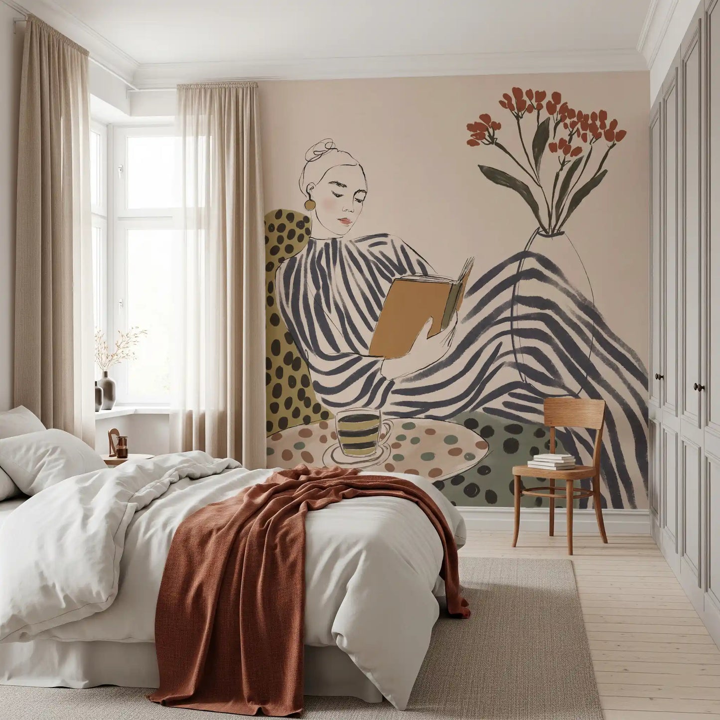 Stripes & Stories (Between Chapters) Wall Mural