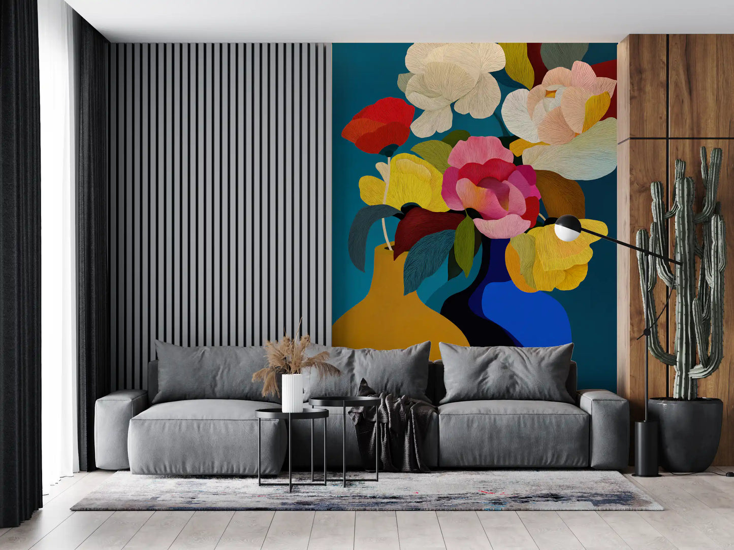 Vibrant Botanical Harmony Wall Mural