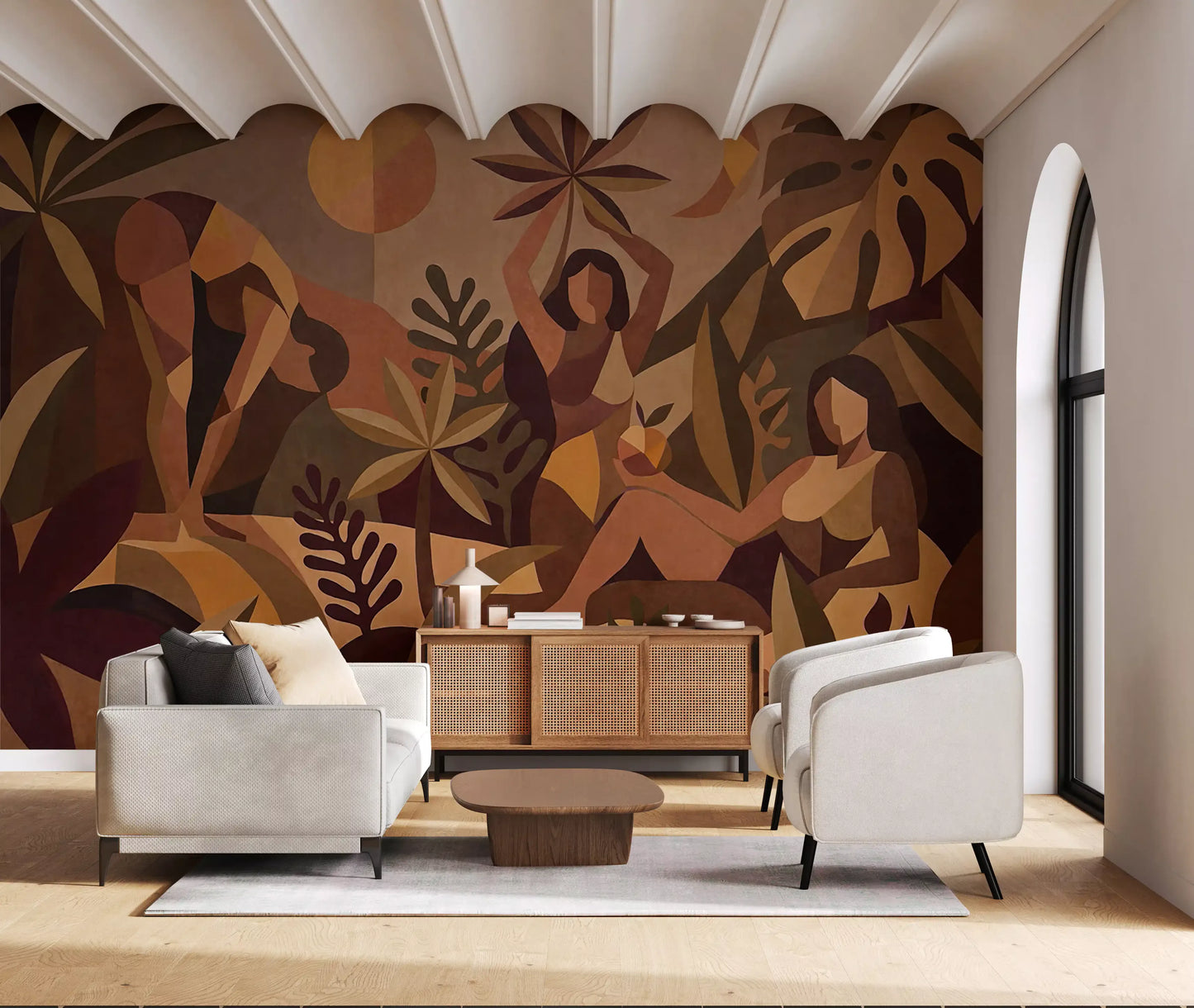Amber Flora Wall Mural