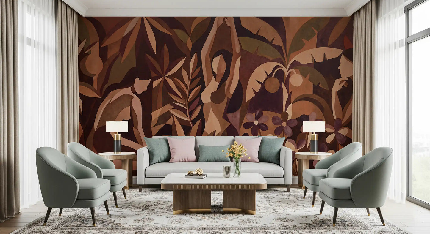 Amber Veil Wall Mural