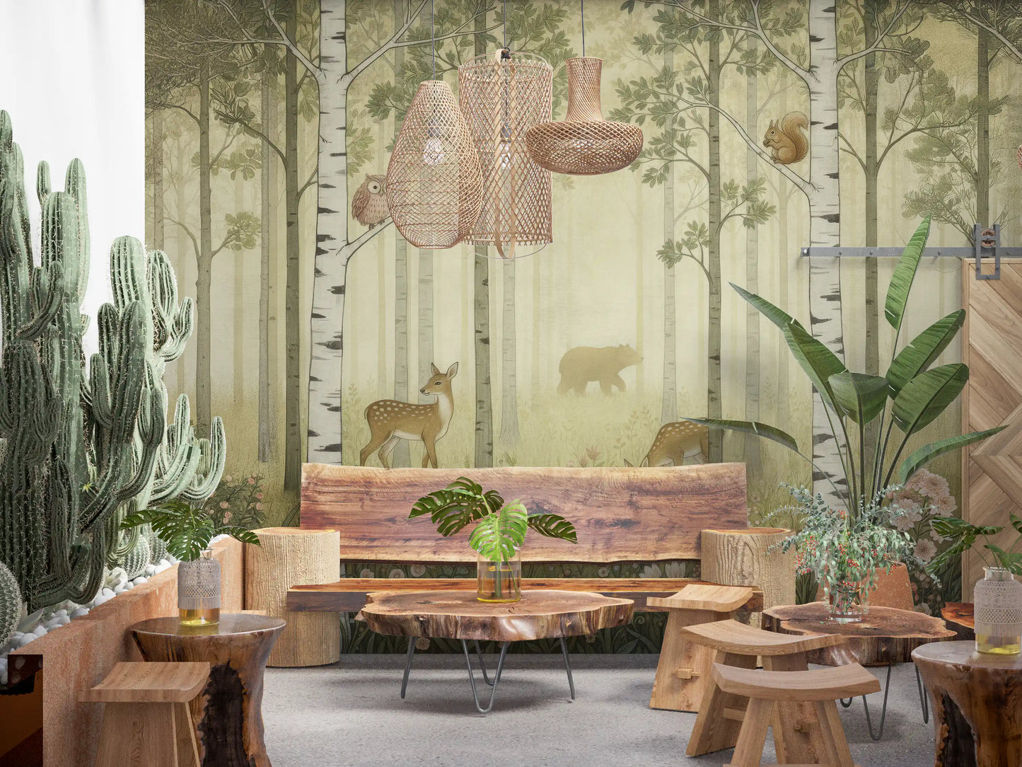 Forest Animals and Wildflowers – Summer Wall Mural
