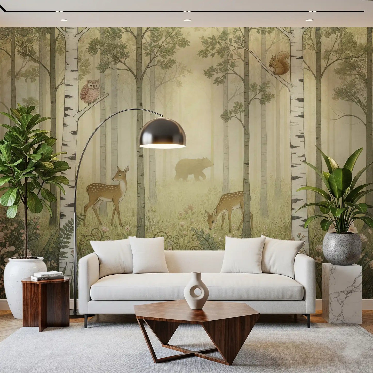 Forest Animals and Wildflowers – Summer Wall Mural