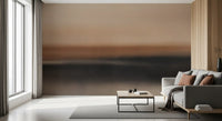 Warm earthy gradient wall mural with soft brown transitions in living area., GD10387