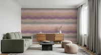 Watercolour ombre wallpaper showing ochre and pink gradient stripes., GD10410