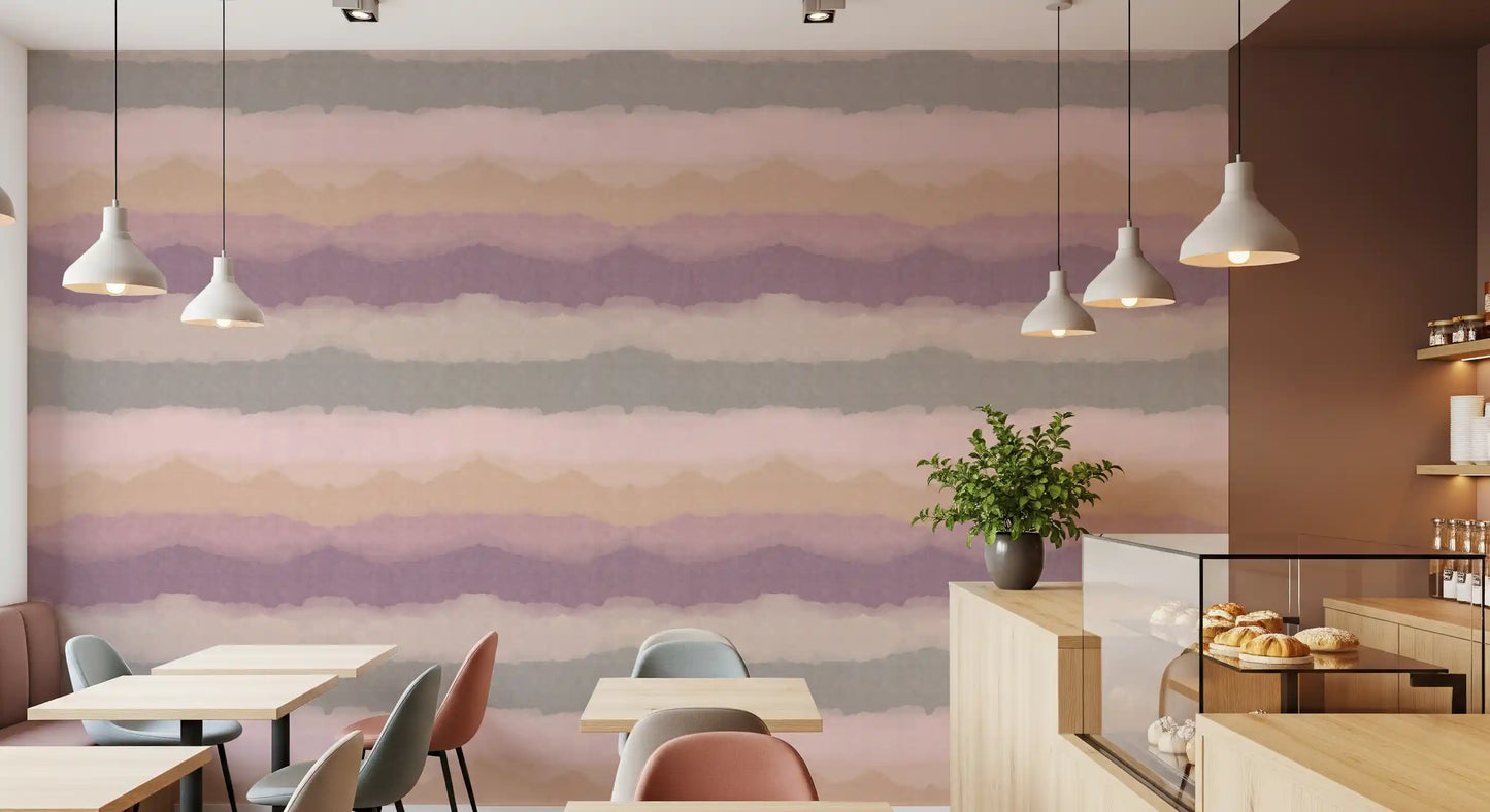 Abstract sunrise wallpaper with repeating watercolour gradient pattern., GD10410