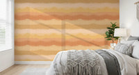 Abstract sunny wallpaper with repeating watercolour gradient pattern in bedroom., GD10413