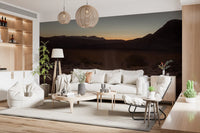 Desert Dawn Path wall mural displayed in a living room setting., GD10425