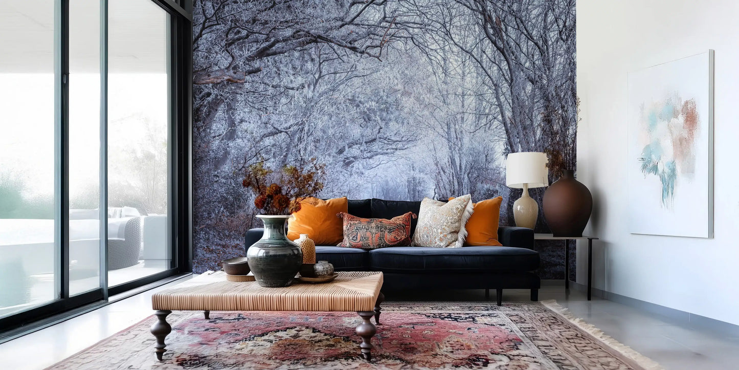 Enchanted Way wall mural showing Frost texture on branches., GD10445