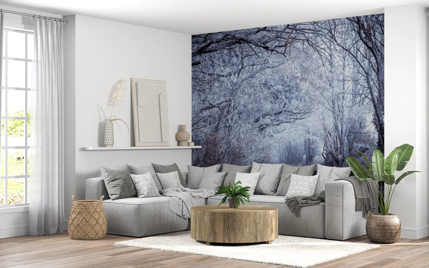 Winter's Way mural with Ice-laden branches forming canopy., GD10445