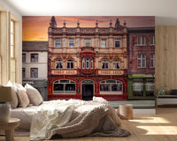 Wall mural with Arched window frames with detailed mouldings in bedroom., GD10448