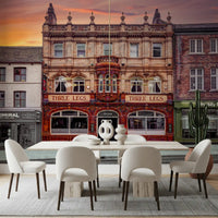 Carved sandstone upper storey in Three Legs A Timeless Landmark mural., GD10448
