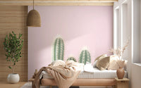 Fine spine detail on green columnar cacti in desert spire wall mural., GD10455