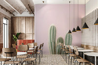 Multiple cactus columns at varied heights in desert spire wall mural., GD10455
