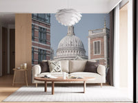 Majestic Dome wall mural with Heritage brick building details., GD10464