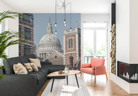 London's Dome wall mural with Arched windows and rose window., GD10464