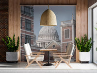 Majestic Dome wall mural with Warm brick and stone grey palette., GD10464