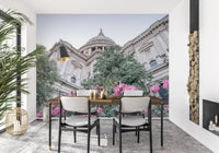 Pastel pink and grey tones on St. Paul's Rose Vista wall mural., GD10466