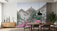 Dining room featuring St. Paul's Rose Garden Vista wall mural., GD10466