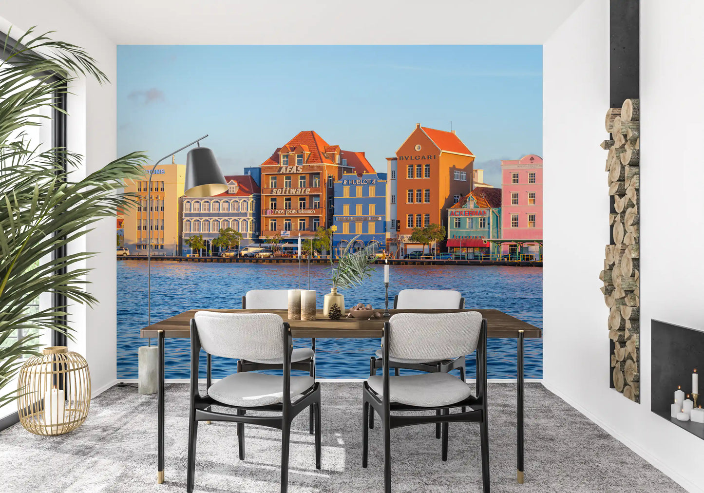 Harbor Hues of Willemstad Wall Mural