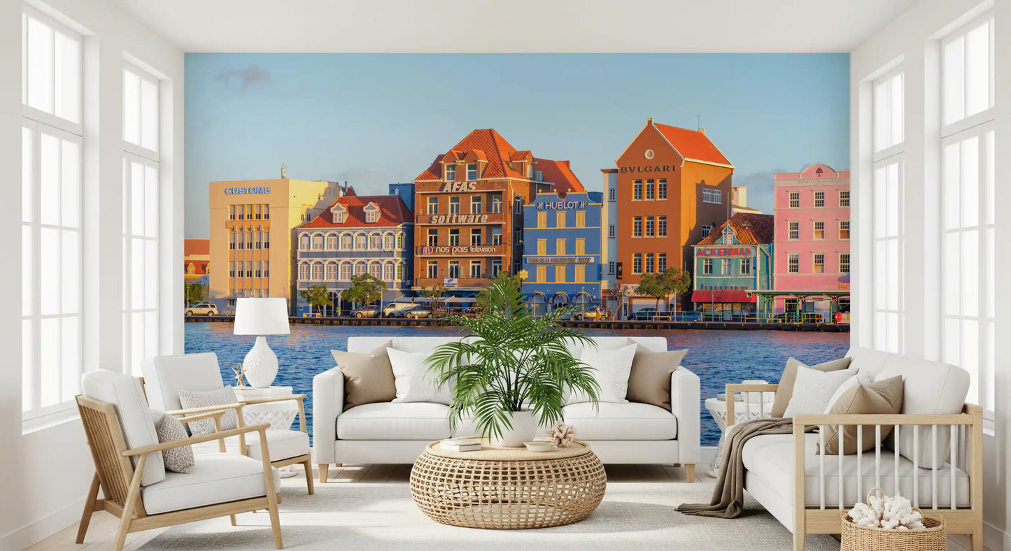 Harbor Hues of Willemstad Wall Mural