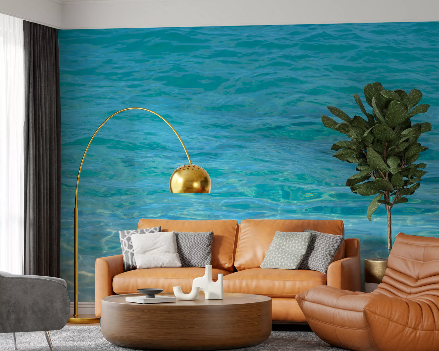 Aqua Serenity Wall Mural