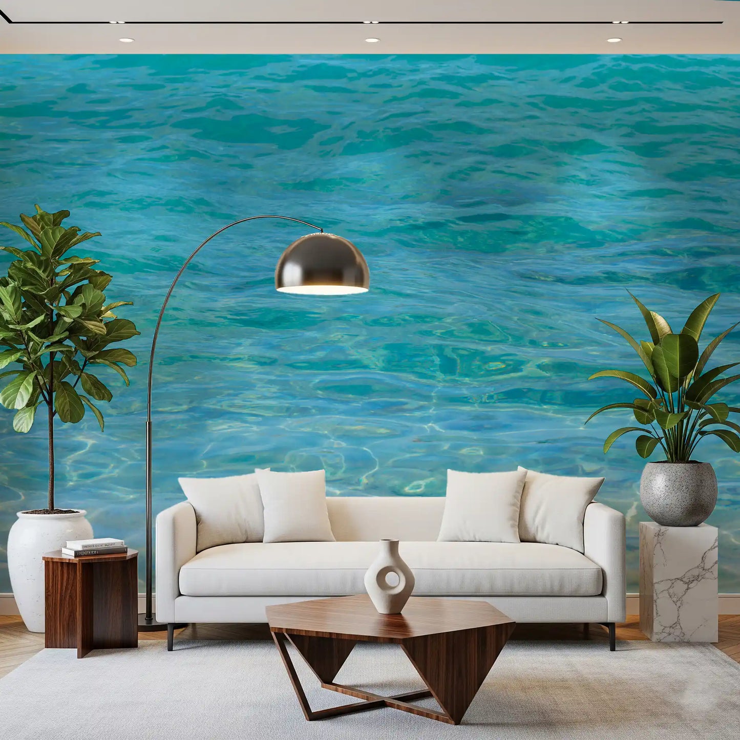 Aqua Serenity Wall Mural