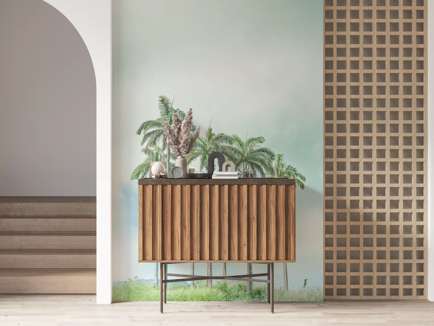 Serene Palm Horizon Wall Mural