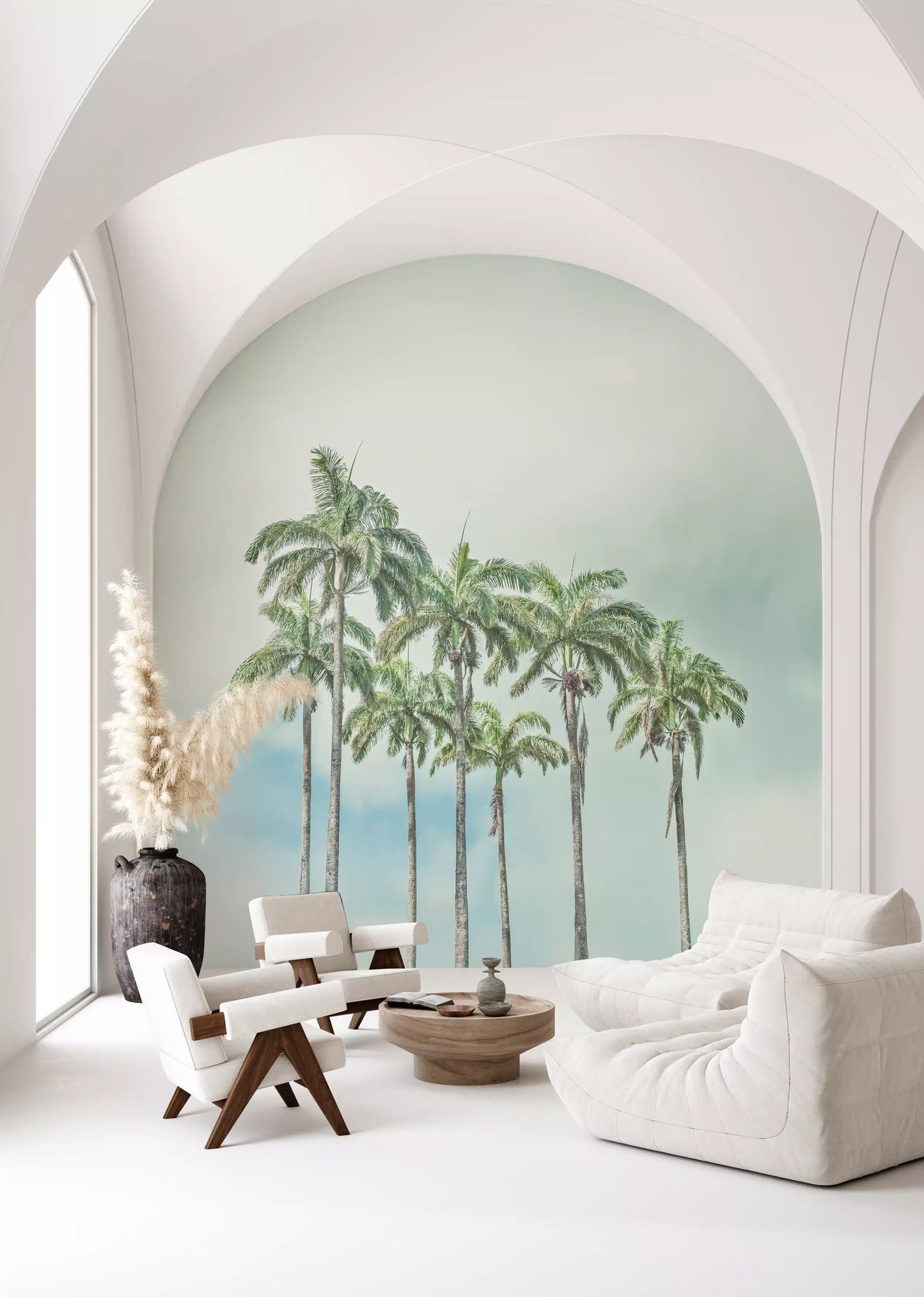 Serene Palm Horizon Wall Mural