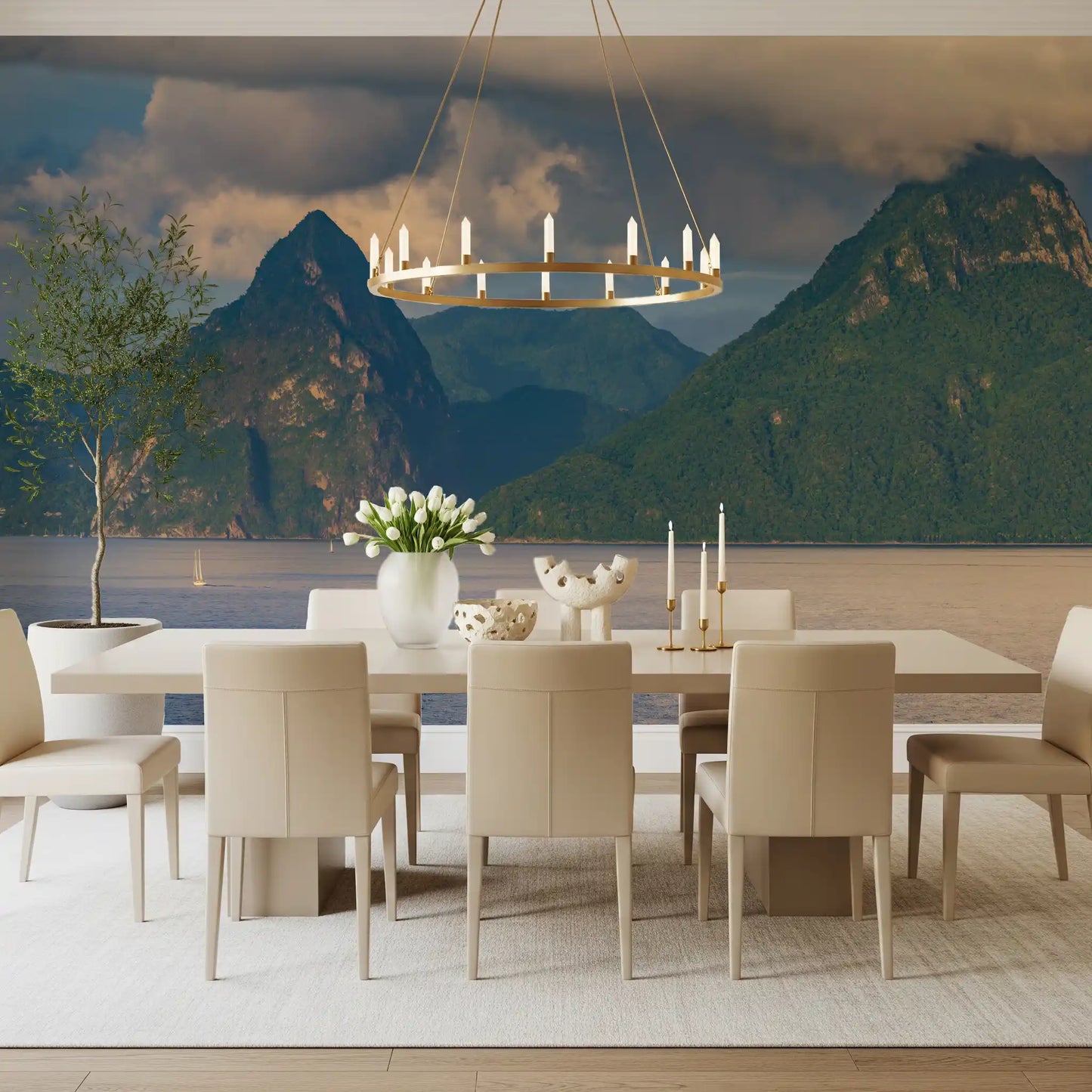 Caribbean Majesty: Pitons Serenity Wall Mural