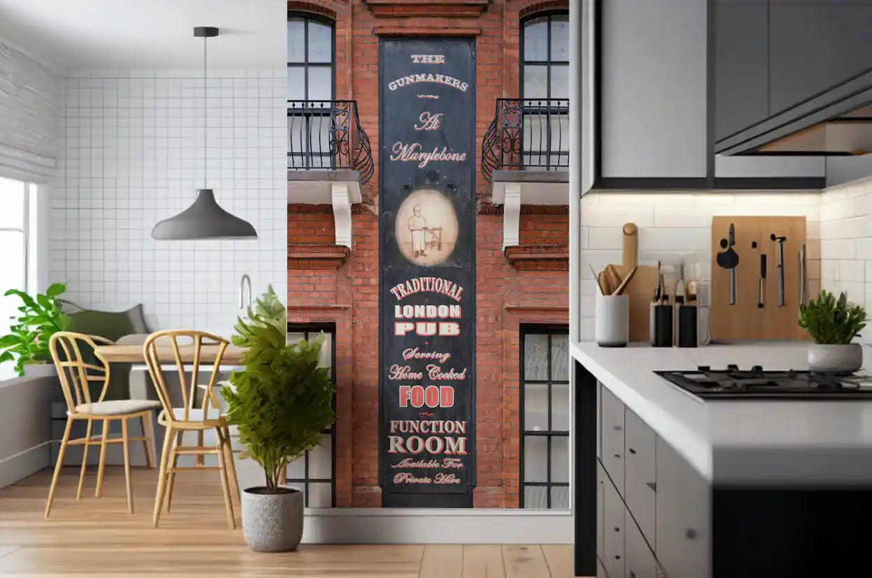 Marylebone Gunmakers Pub Facade Wall Mural