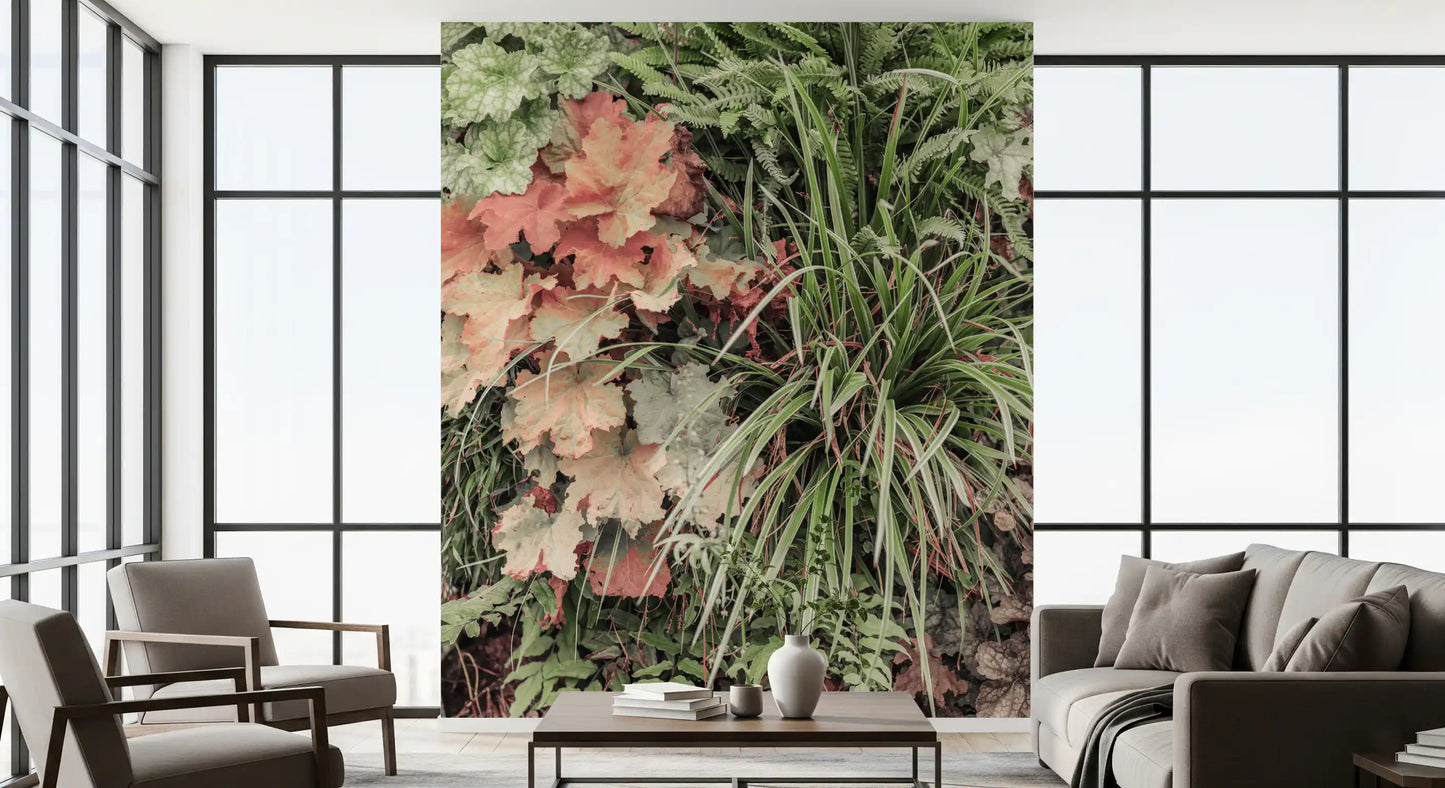 Muted Garden Layers Wall Mural