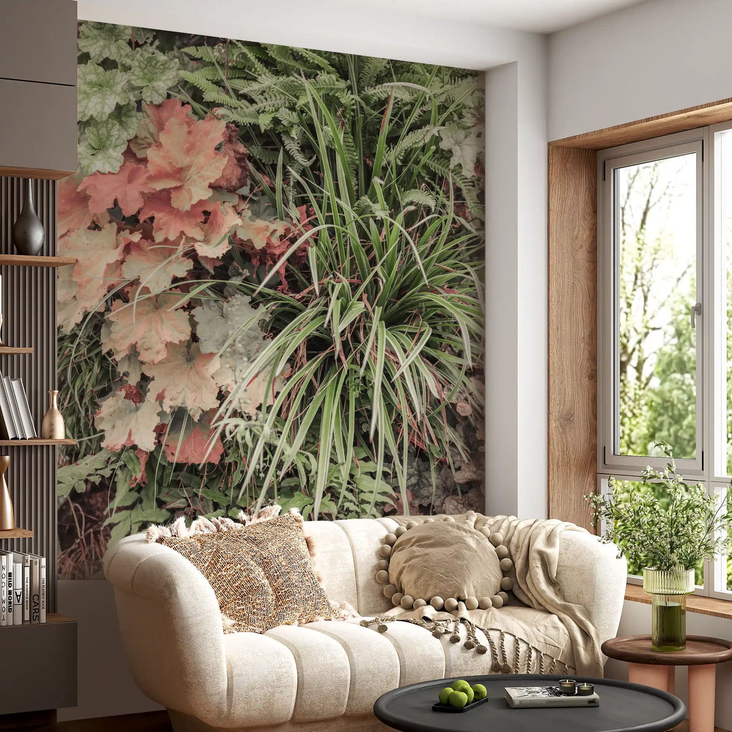 Muted Garden Layers Wall Mural