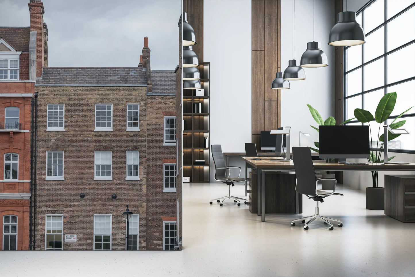 London Facades: Welbeck Street Charm Wall Mural